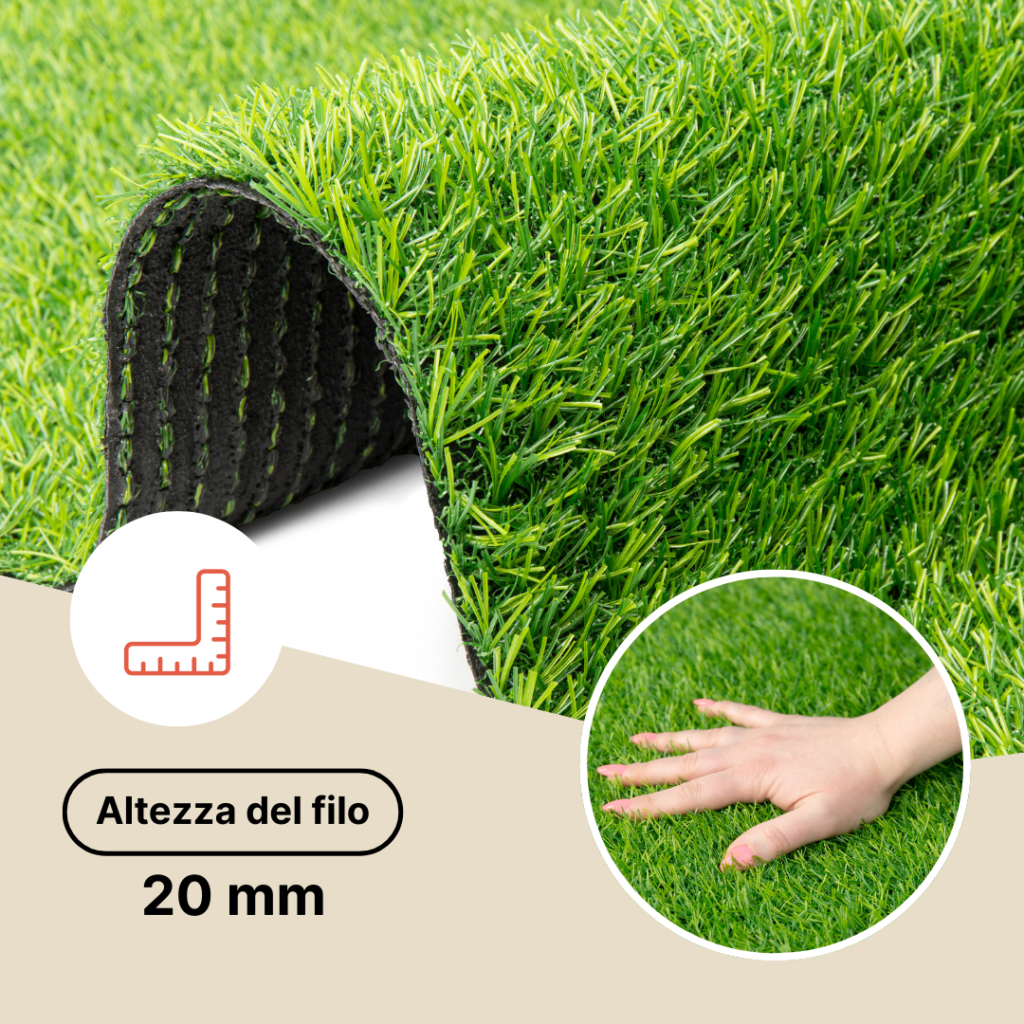 Erba Sintetica Taifo Verde 20 mm