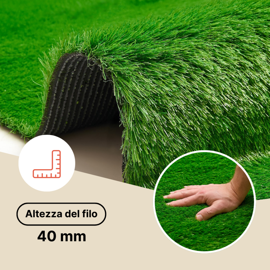 Erba Sintetica Taifo Verde 40 mm