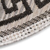 Tappeto Melissa Rotondo Grigio Nero ZigZag Indoor Outdoor