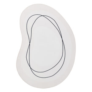 Tappeto Wisp A Forma Irregolare Bianco Linee