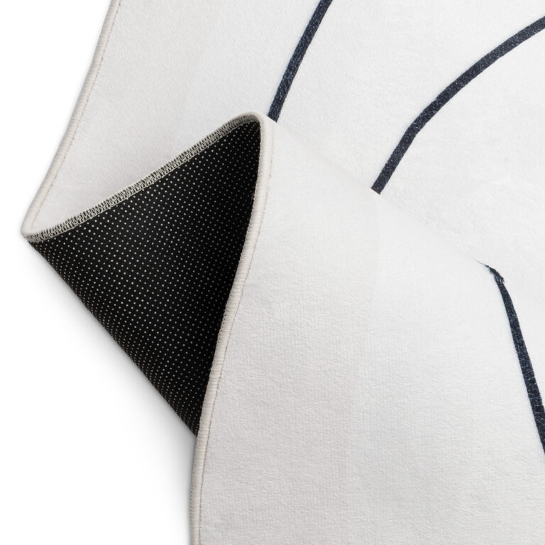 Tappeto Wisp A Forma Irregolare Bianco Linee