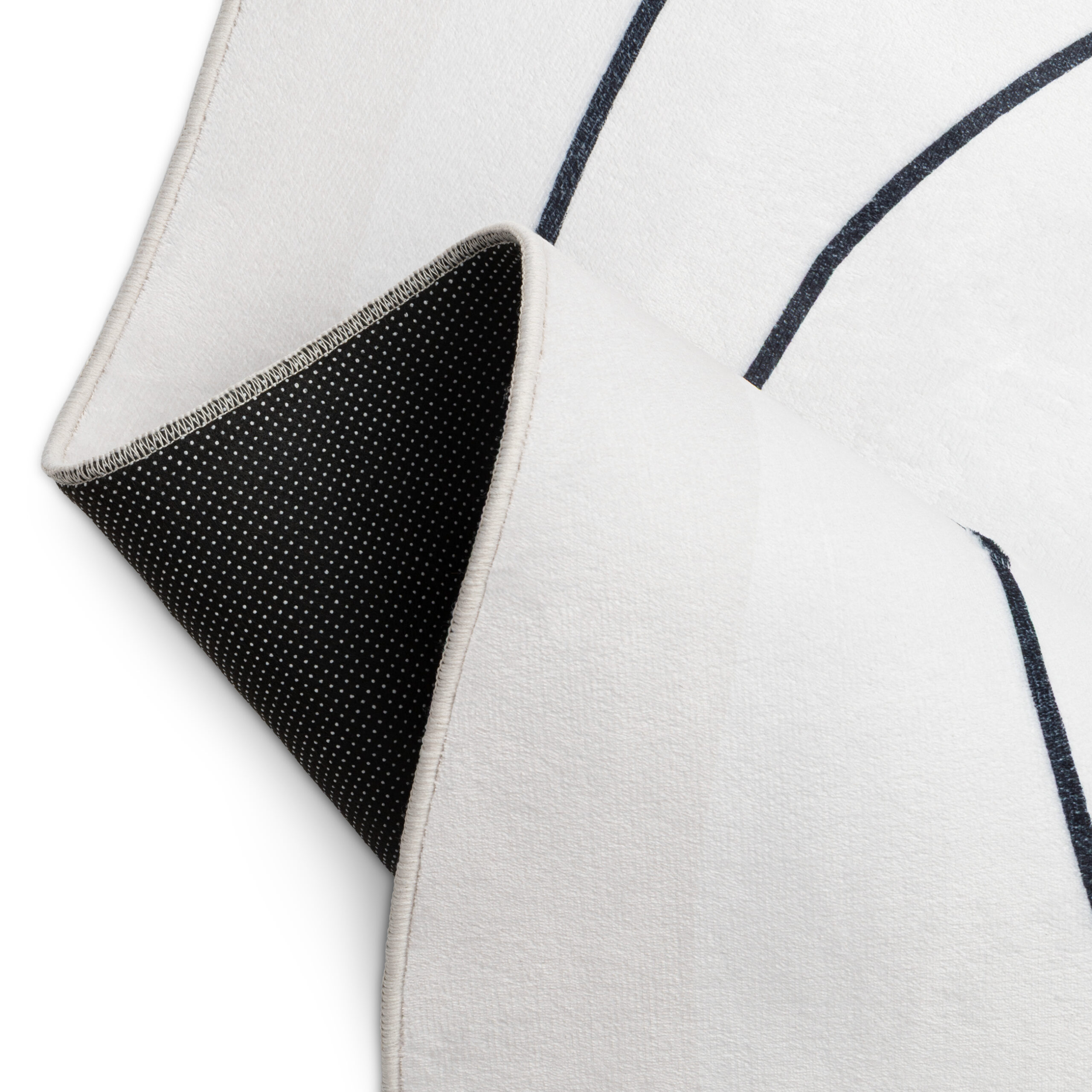 Tappeto Wisp A Forma Irregolare Bianco Linee