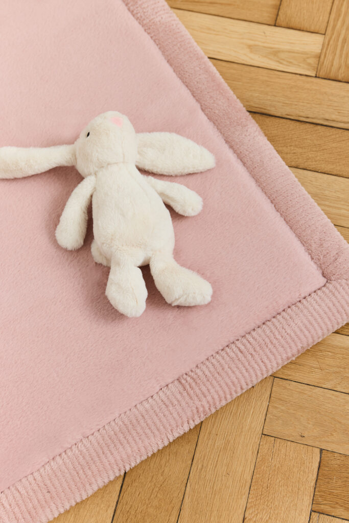 Tappeto Bambini Fluffin Quadrato Rosa