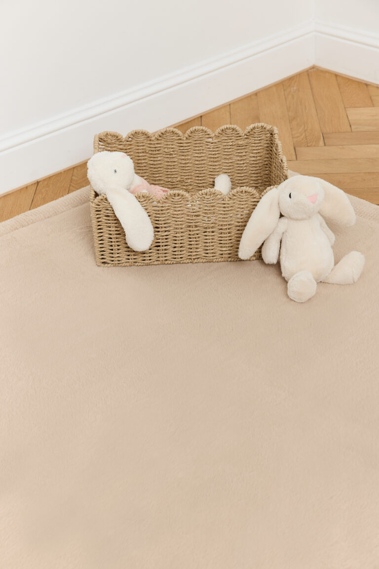 Tappeto Bambini Fluffin Quadrato Beige