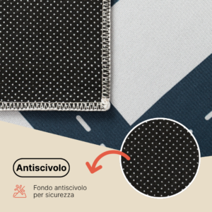 Tappeto Bambini Snooki Razzi Blu Navy Antiscivolo