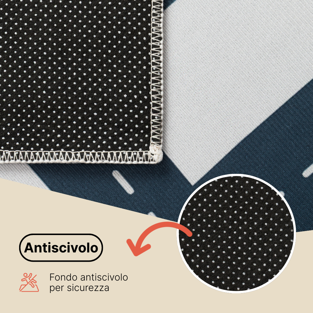 Tappeto Bambini Snooki Razzi Blu Navy Antiscivolo