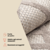 Tappeto Esterno Patio Crema Marrone Grigio