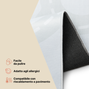 Tappeto Bambini Snooki Campo da Calcio Verde Antiscivolo