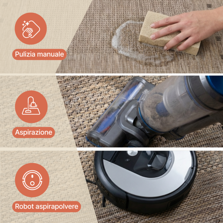 Tappeto Melissa Grigio Melange Foglie Interno Esterno