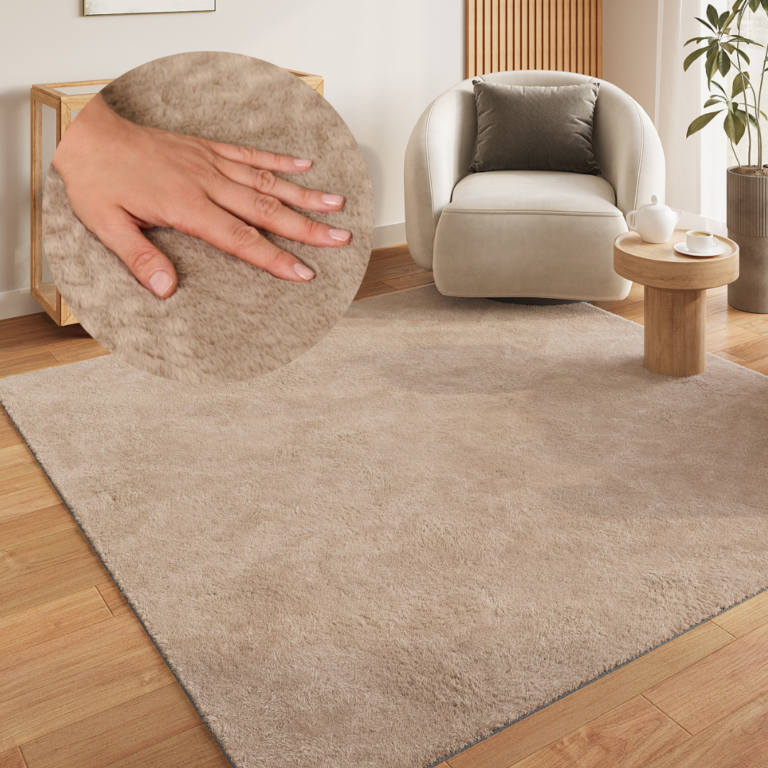 Tappeto Lumi Quadrato Marrone Antiscivolo
