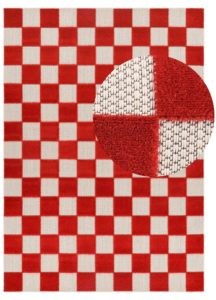 Tappeto Esterno Checker Rosso Crema