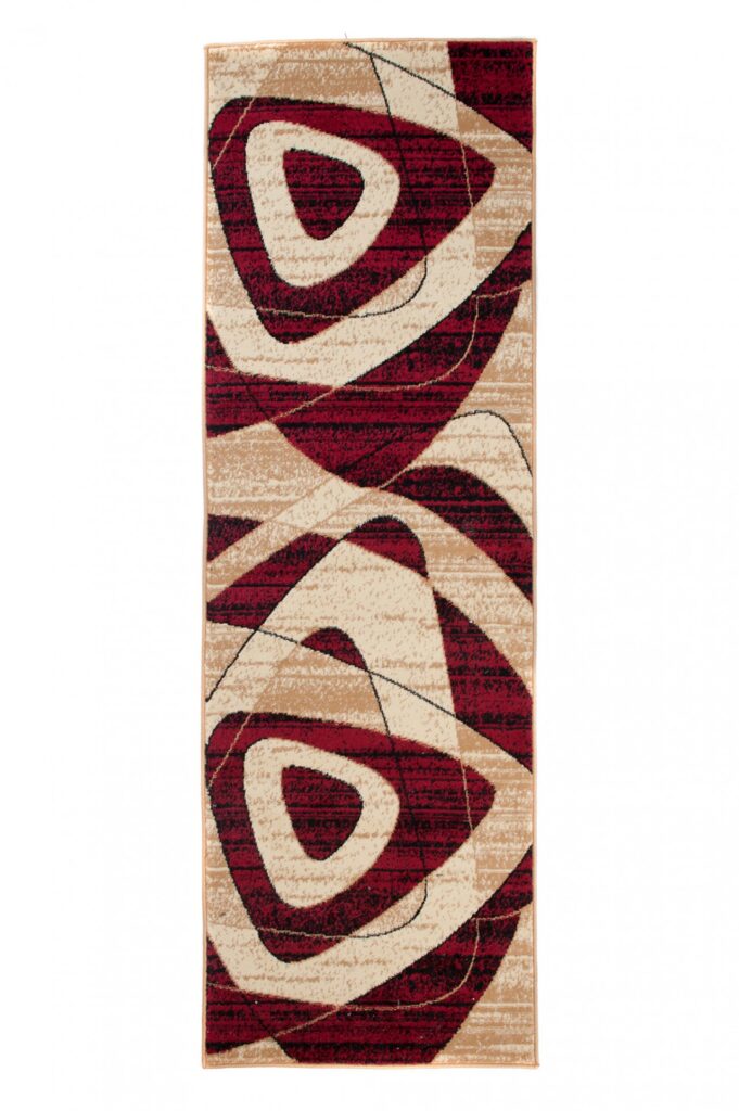 Passatoia Dream Geometrico Crema Bordeaux Triangoli
