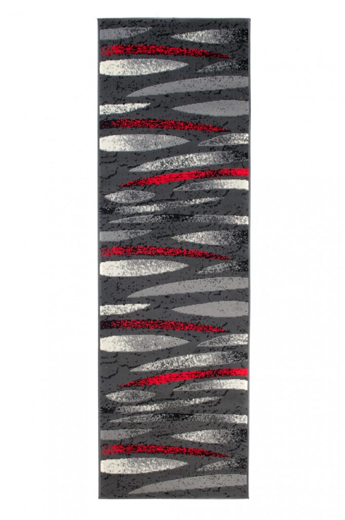 Passatoia Dream Moderno Grigio Rosso Linee