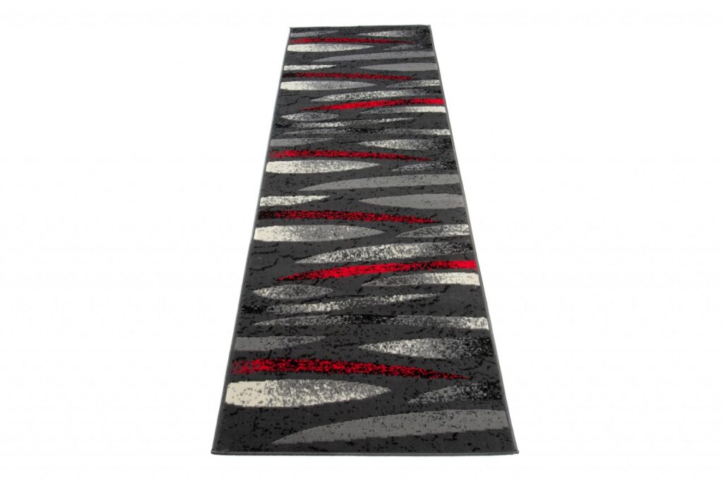 Passatoia Dream Moderno Grigio Rosso Linee
