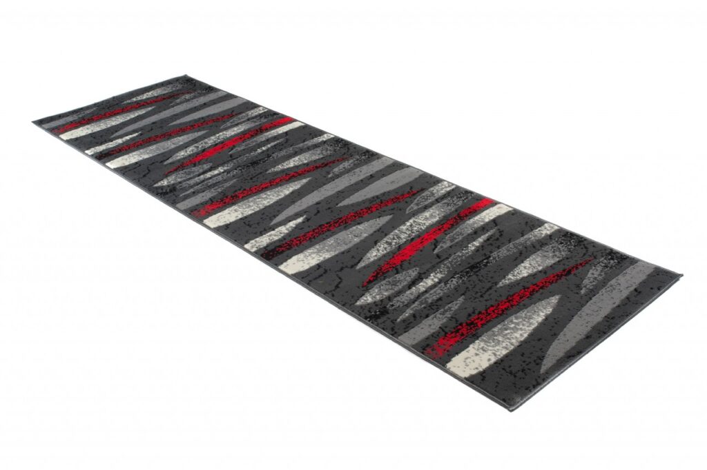 Passatoia Dream Moderno Grigio Rosso Linee