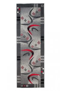 Passatoia Dream Moderno Grigio Rosso Mezzaluna