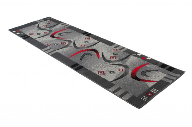 Passatoia Dream Moderno Grigio Rosso Mezzaluna
