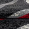 Passatoia Dream Moderno Grigio Scuro Rosso Onde