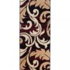 Passatoia Dream Bordeaux Crema Ornamenti Foglie