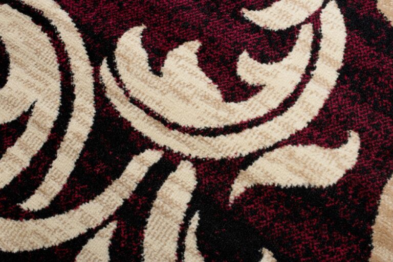 Passatoia Dream Bordeaux Crema Ornamenti Foglie