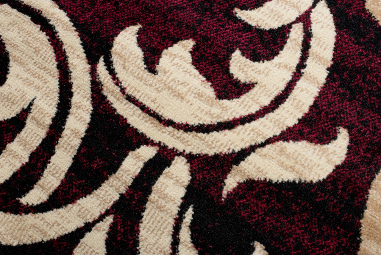 Passatoia Dream Bordeaux Crema Ornamenti Foglie
