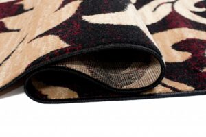 Passatoia Dream Bordeaux Crema Ornamenti Foglie