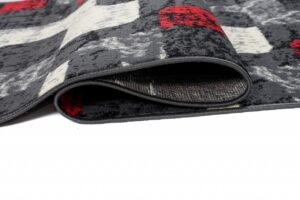 Passatoia Dream Grigio Bianco Rosso Figure Geometrico