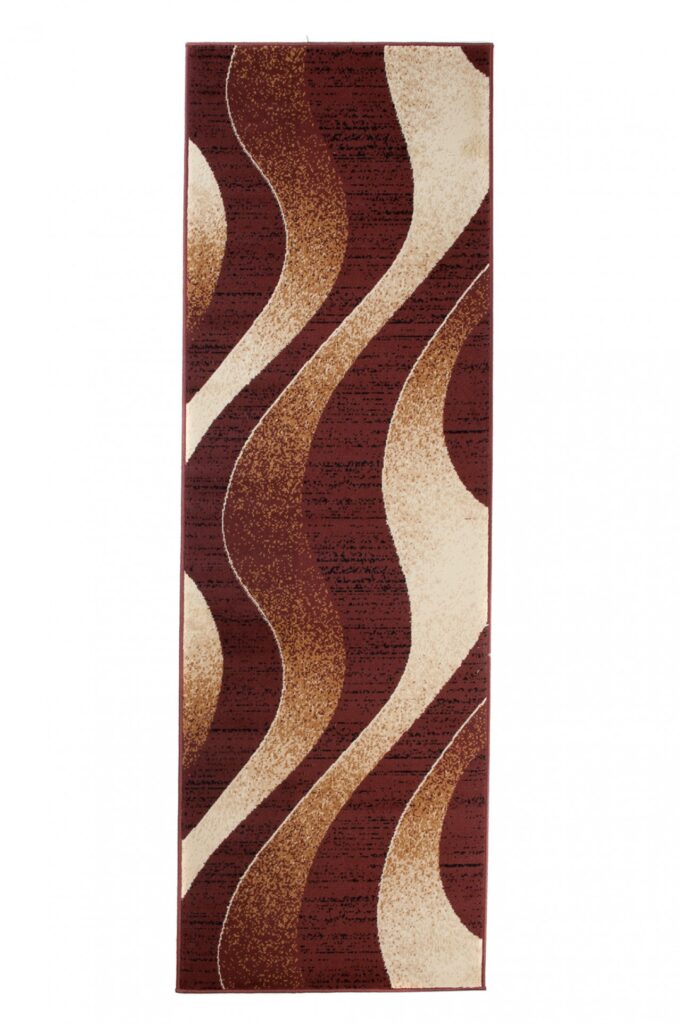 Passatoia Dream Moderno Marrone Scuro Crema Onde