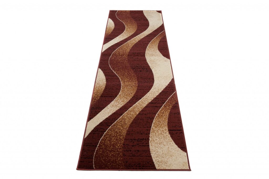Passatoia Dream Moderno Marrone Scuro Crema Onde