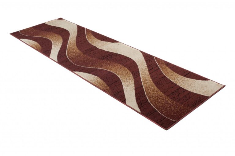 Passatoia Dream Moderno Marrone Scuro Crema Onde
