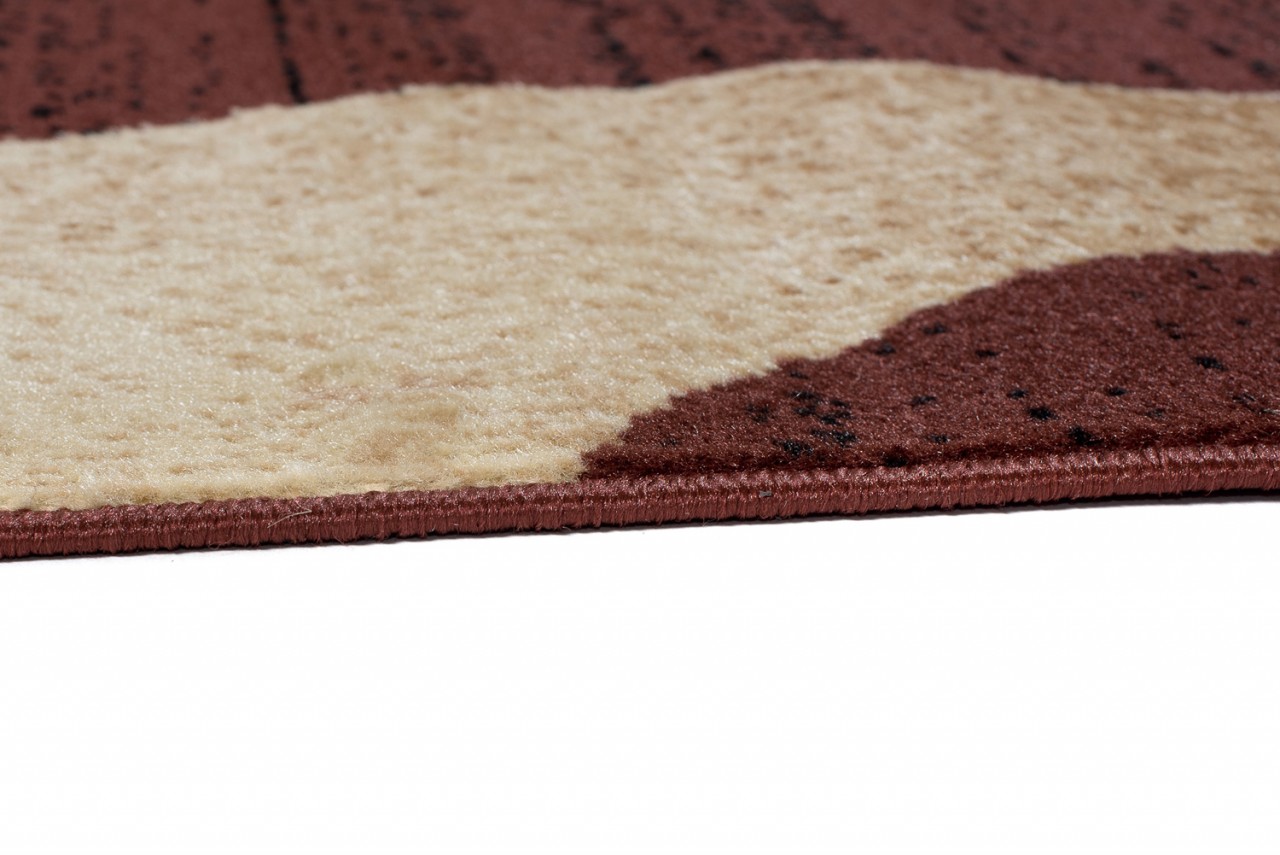 Passatoia Dream Moderno Marrone Scuro Crema Onde