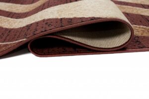 Passatoia Dream Moderno Marrone Scuro Crema Onde