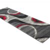 Passatoia Dream Moderno Grigio Chiaro Rosso Onde