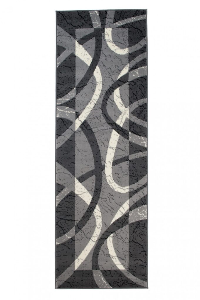 Passatoia Dream Grigio Bianco Cornice Cerchi