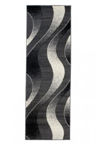 Passatoia Dream Moderno Grigio Scuro Onde