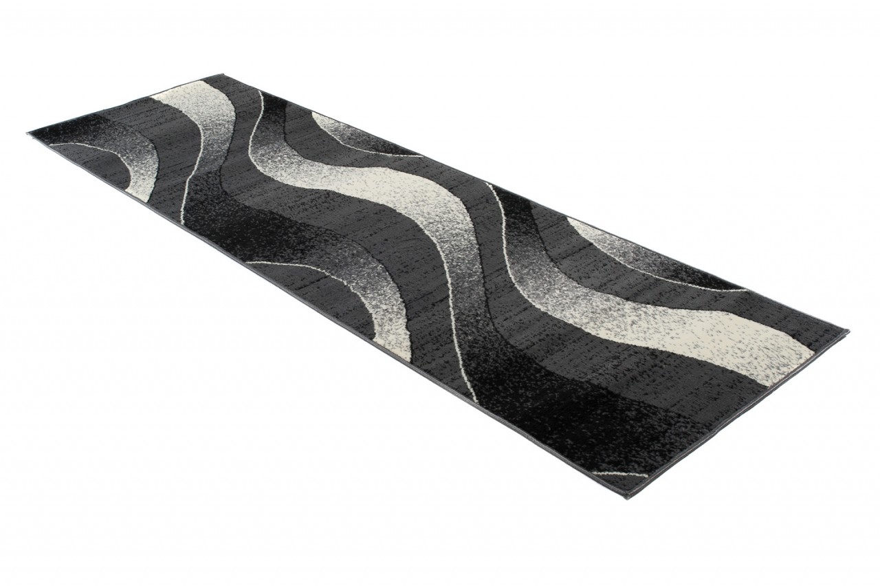 Passatoia Dream Moderno Grigio Scuro Onde
