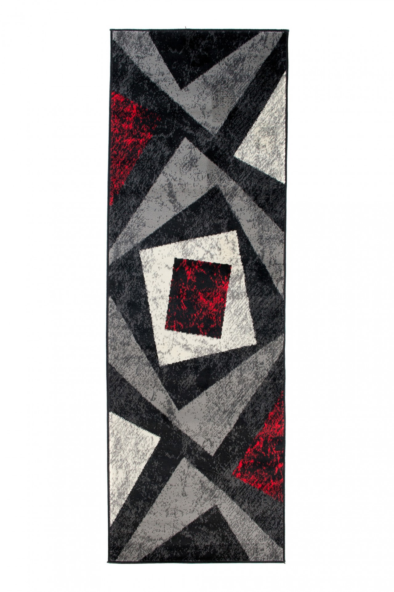 Passatoia Dream Geometrico Grigio Rosso Quadrati