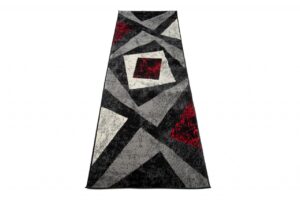 Passatoia Dream Geometrico Grigio Rosso Quadrati