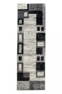 Passatoia Dream Geometrico Grigio Nero Rettangoli