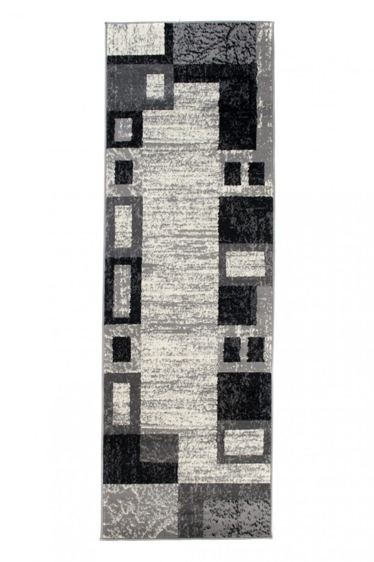 Passatoia Dream Geometrico Grigio Nero Rettangoli