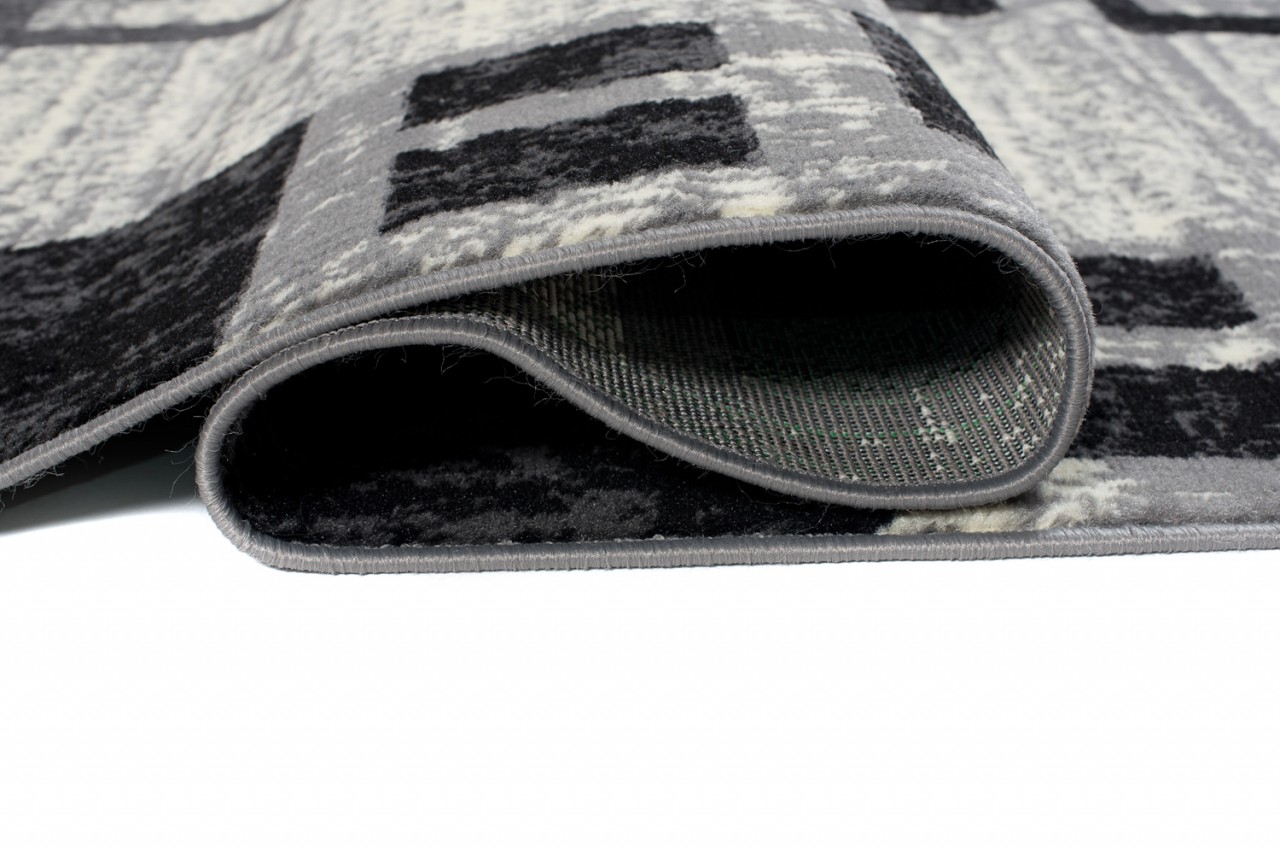 Passatoia Dream Geometrico Grigio Nero Rettangoli