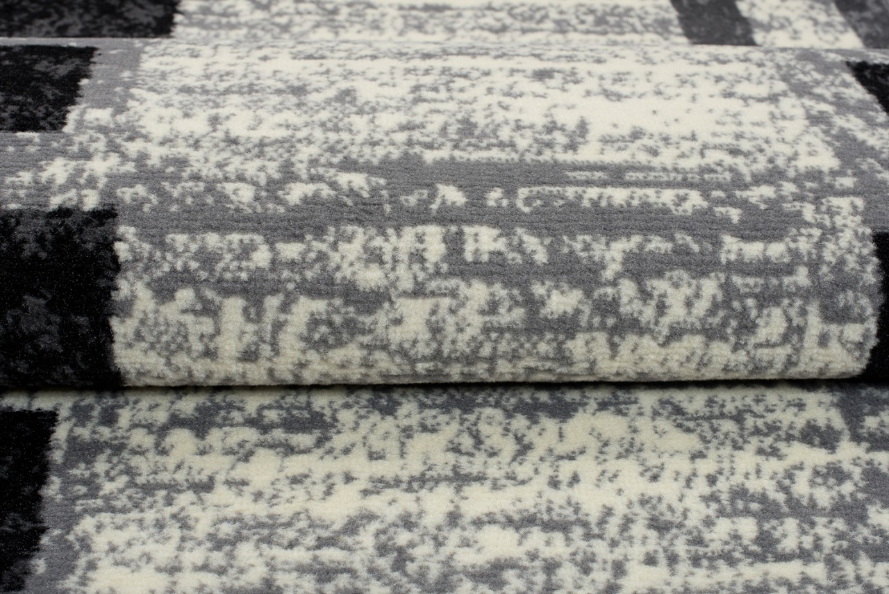 Passatoia Dream Geometrico Grigio Nero Rettangoli