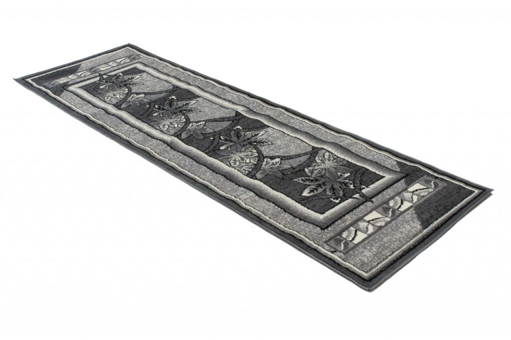 Passatoia Dream Grigio Geometrico Fiori Cornice