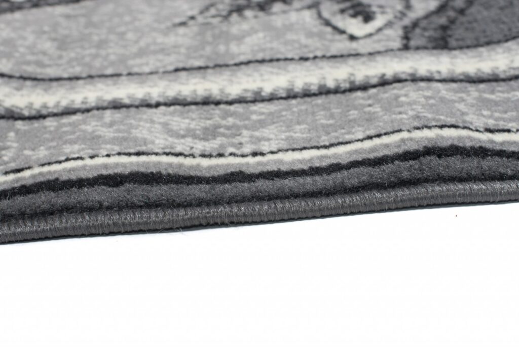 Passatoia Dream Grigio Geometrico Fiori Cornice