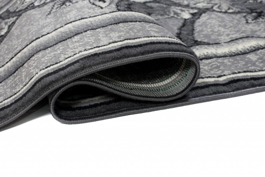 Passatoia Dream Grigio Geometrico Fiori Cornice