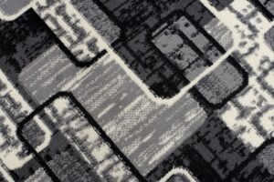 Passatoia Dream Grigio Nero Geometrico Rettangoli