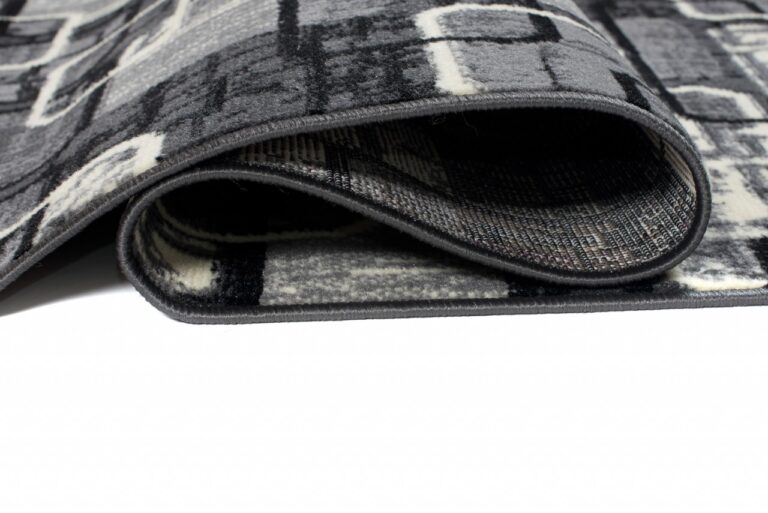 Passatoia Dream Grigio Nero Geometrico Rettangoli