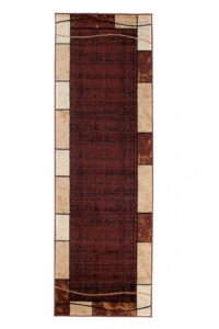 Passatoia Dream Marrone Geometrico Cornice