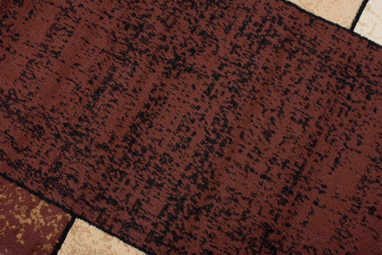 Passatoia Dream Marrone Geometrico Cornice