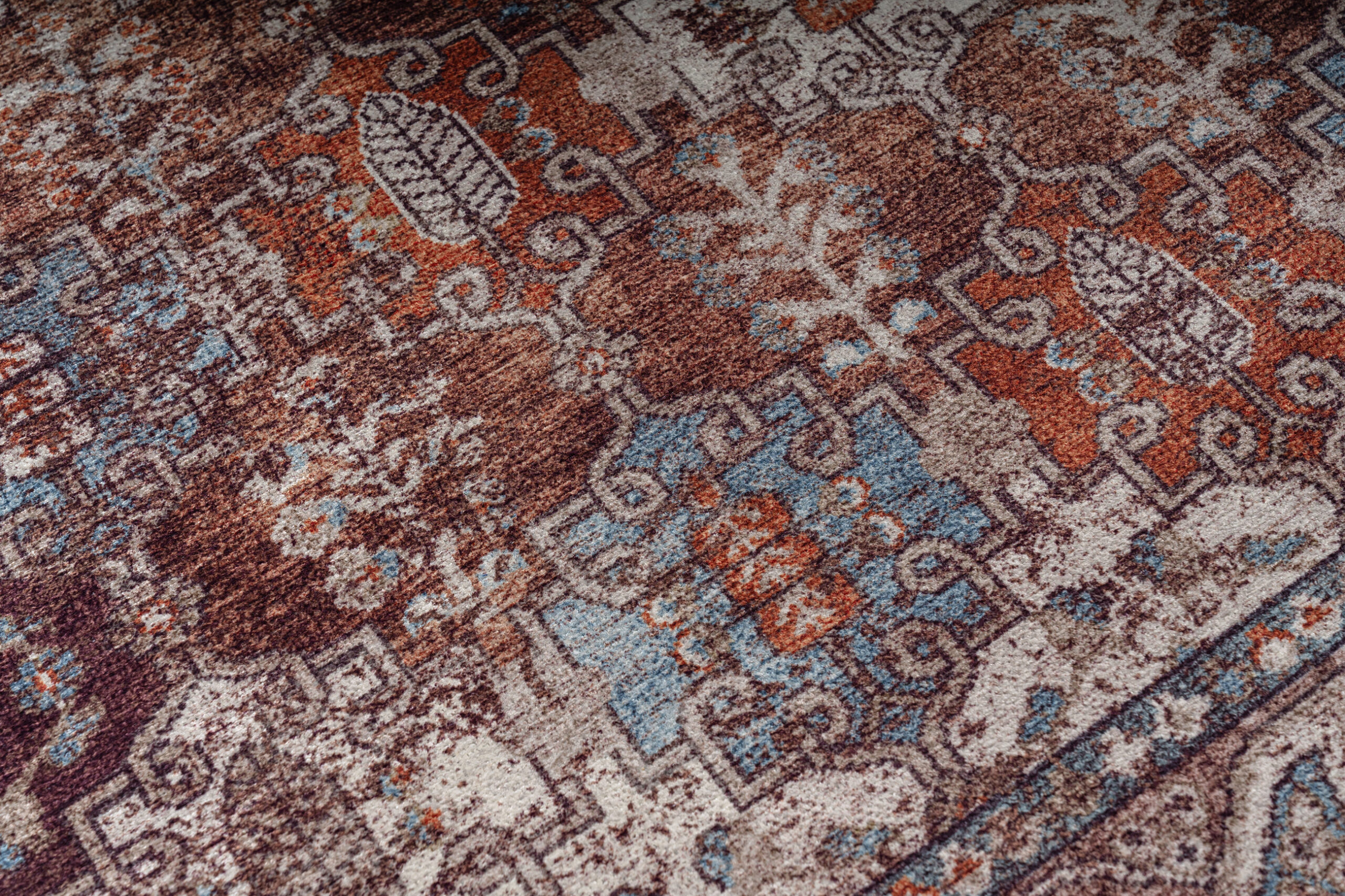 Tappeto Dubai Bordeaux Ornamenti Antiscivolo